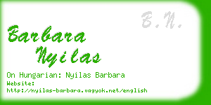 barbara nyilas business card
